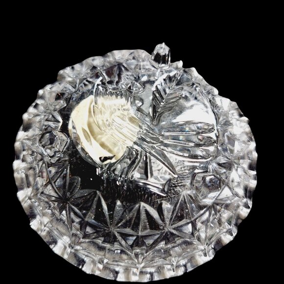 Vintage Hofbauer Byrds Trinket Dish and Lid Bavarian Crystal Jewelry Box German - Picture 9 of 11